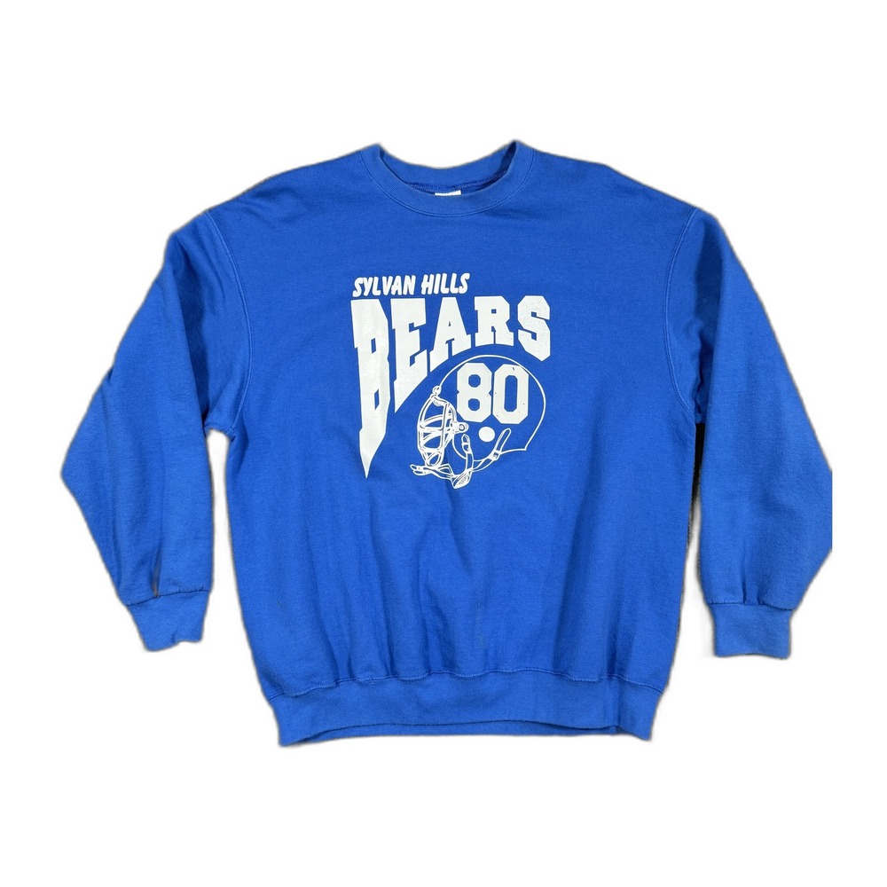 Sylvan Hills Bears Football Crewneck Sweatshirt Blue XL Vintage School Spirit